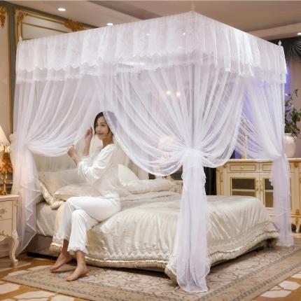 91家纺网 家纺一手货源 找家纺 （总）初心家纺 2025新款升级款三开门宫廷蚊帐-春暖花开