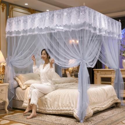 91家纺网 家纺一手货源 找家纺 （总）初心家纺 2025新款升级款三开门宫廷蚊帐-春暖花开