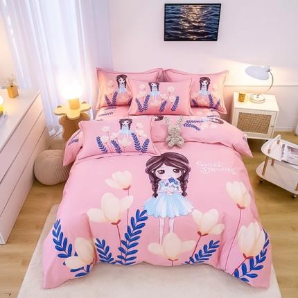 91家纺网 家纺一手货源 找家纺 （总）雲归梦 2022新款全棉大版四件套 卡通花型