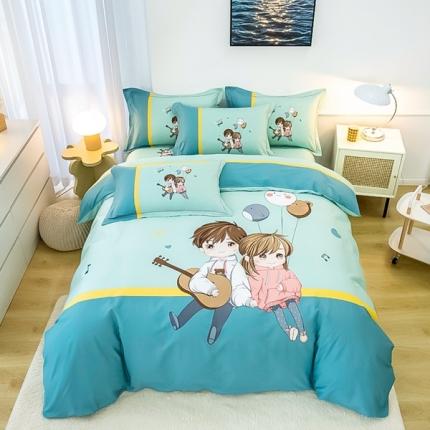 91家纺网 家纺一手货源 找家纺 （总）雲归梦 2022新款全棉大版四件套 卡通花型