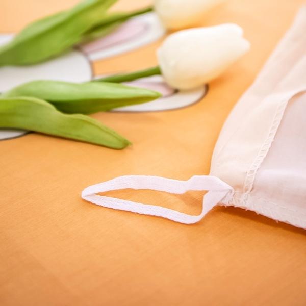 91家纺网 家纺一手货源 找家纺 雲归梦 2022新款全棉大版四件套 卡通花型 甜蜜兔-桔