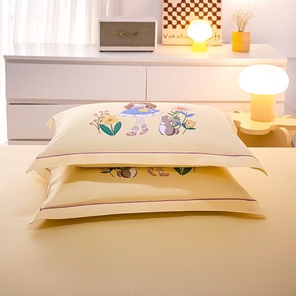 91家纺网 家纺一手货源 找家纺 雲归梦 2022新款全棉大版四件套 卡通花型 甜心少女