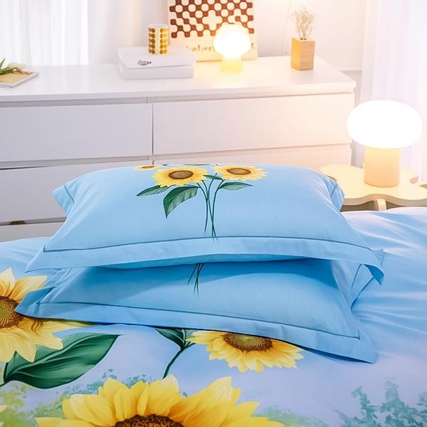 91家纺网 家纺一手货源 找家纺 雲归梦 2022新款全棉大版四件套 卡通花型 晴空万里-兰