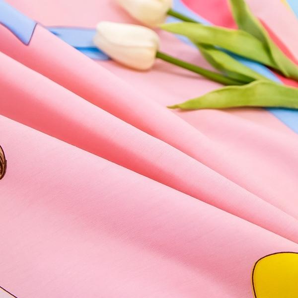 91家纺网 家纺一手货源 找家纺 雲归梦 2022新款全棉大版四件套 卡通花型 少女梦-粉