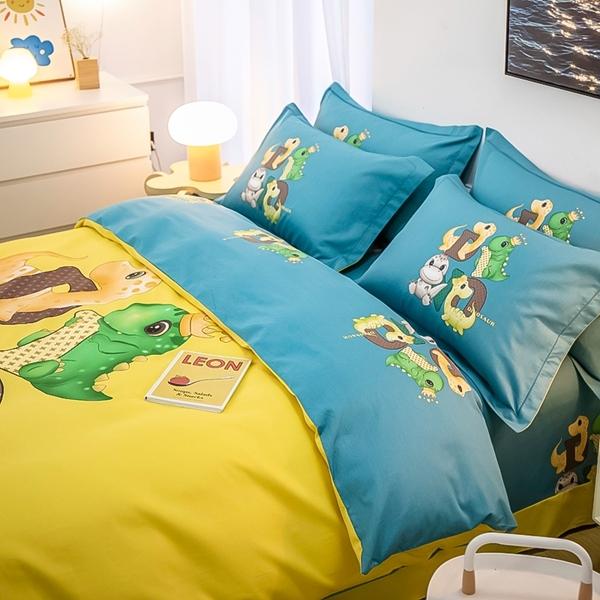 91家纺网 家纺一手货源 找家纺 雲归梦 2022新款全棉大版四件套 卡通花型 神奇宝贝-黄