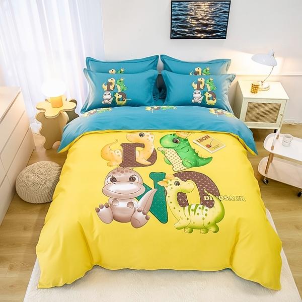 91家纺网 家纺一手货源 找家纺 雲归梦 2022新款全棉大版四件套 卡通花型 神奇宝贝-黄