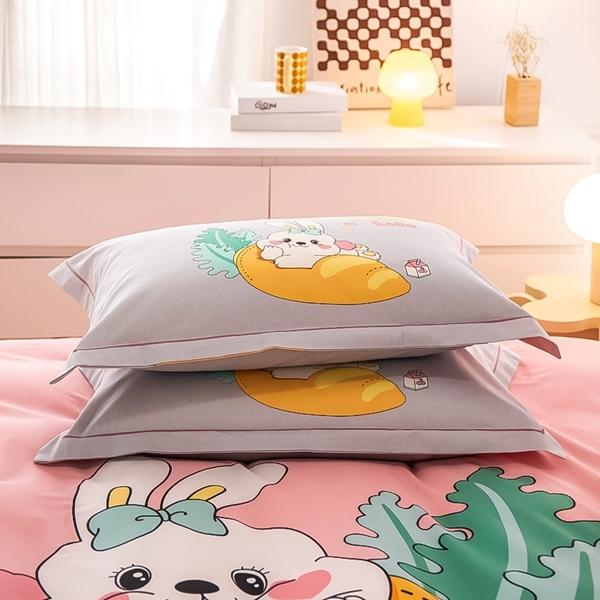 91家纺网 家纺一手货源 找家纺 雲归梦 2022新款全棉大版四件套 卡通花型 可爱多粉