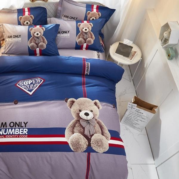 91家纺网 家纺一手货源 找家纺 雲归梦 2022新款全棉大版四件套 卡通花型 可爱熊