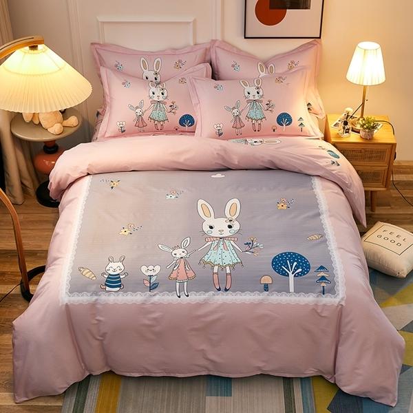 91家纺网 家纺一手货源 找家纺 雲归梦 2022新款全棉大版四件套 卡通花型 安妮日记