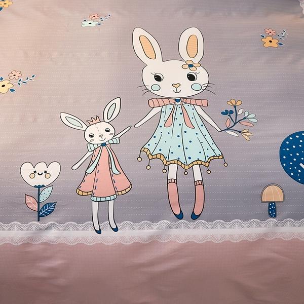 91家纺网 家纺一手货源 找家纺 雲归梦 2022新款全棉大版四件套 卡通花型 安妮日记