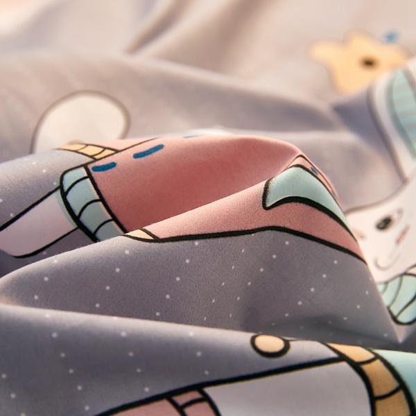 91家纺网 家纺一手货源 找家纺 雲归梦 2022新款全棉大版四件套 卡通花型 安妮日记