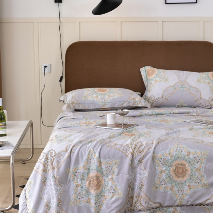 91家纺网 家纺一手货源 找家纺 棉生活家纺 2022新款莫代尔天丝夏被爱德堡