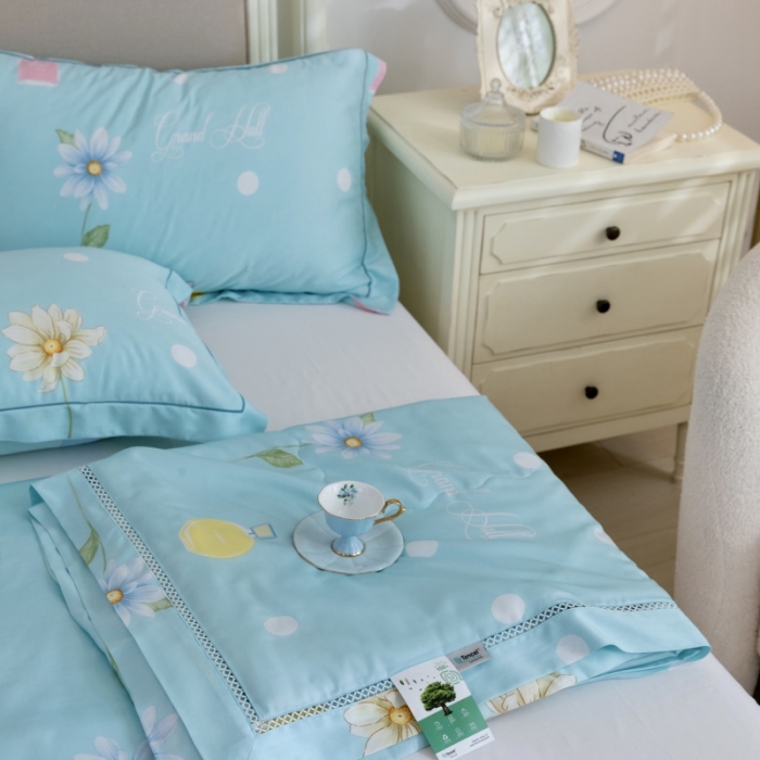 91家纺网 家纺一手货源 找家纺 棉生活家纺 2022新款莫代尔天丝夏被爱的味道