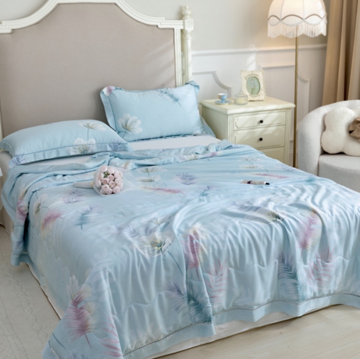 91家纺网 家纺一手货源 找家纺 棉生活家纺 2022新款莫代尔天丝夏被彩羽