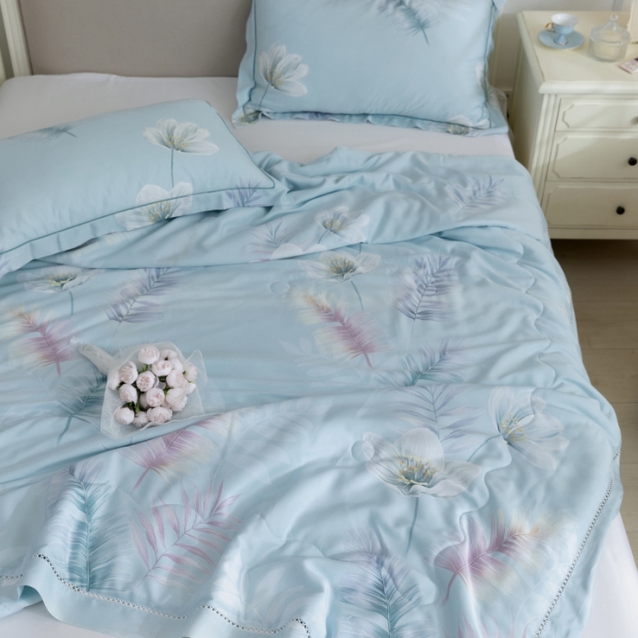 91家纺网 家纺一手货源 找家纺 棉生活家纺 2022新款莫代尔天丝夏被彩羽