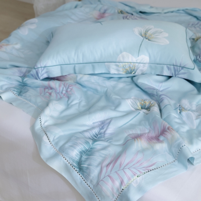 91家纺网 家纺一手货源 找家纺 棉生活家纺 2022新款莫代尔天丝夏被彩羽