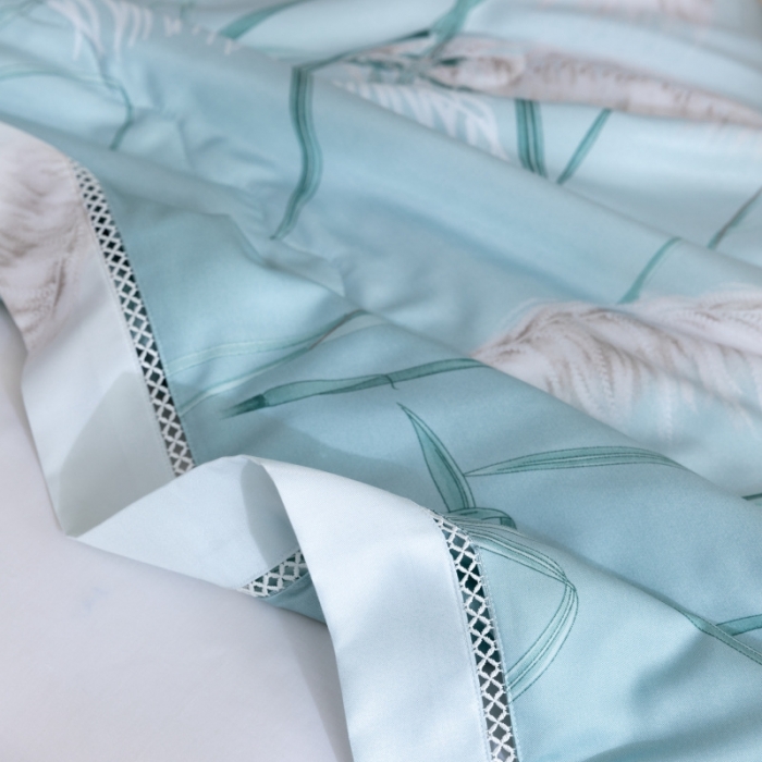 91家纺网 家纺一手货源 找家纺 棉生活家纺 2022新款莫代尔天丝夏被甘棠灰绿