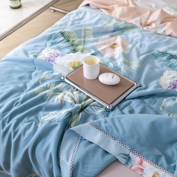 91家纺网 家纺一手货源 找家纺 棉生活家纺 2022新款莫代尔天丝夏被洛蒂亚