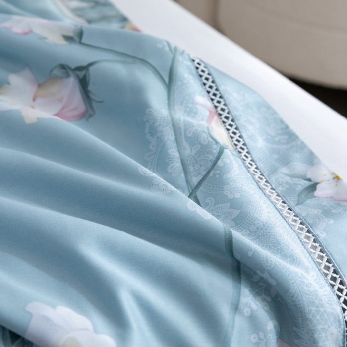 91家纺网 家纺一手货源 找家纺 棉生活家纺 2022新款莫代尔天丝夏被洛神蓝