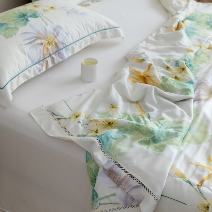 91家纺网 家纺一手货源 找家纺 棉生活家纺 2022新款莫代尔天丝夏被倾城米