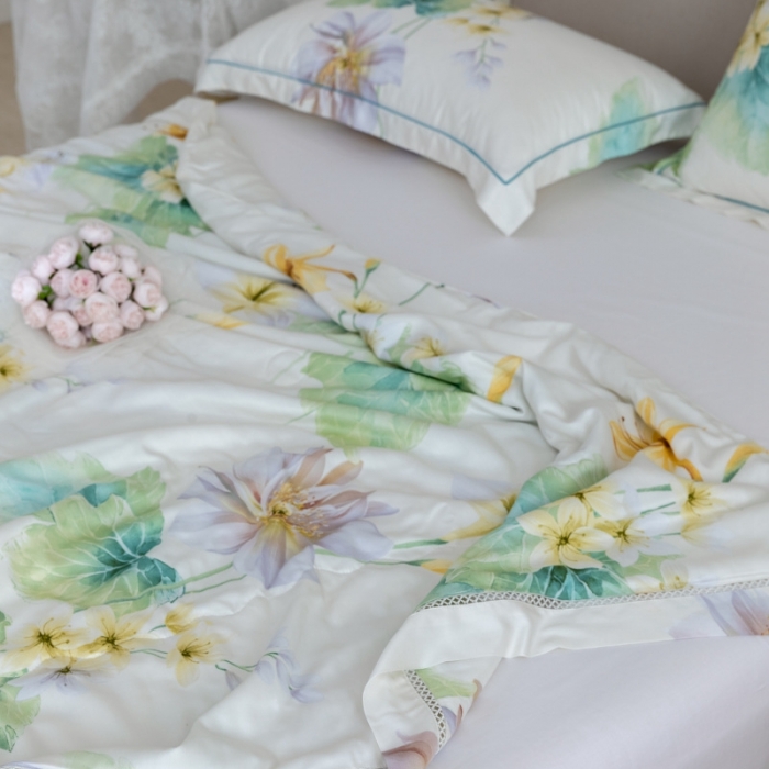 91家纺网 家纺一手货源 找家纺 棉生活家纺 2022新款莫代尔天丝夏被倾城米