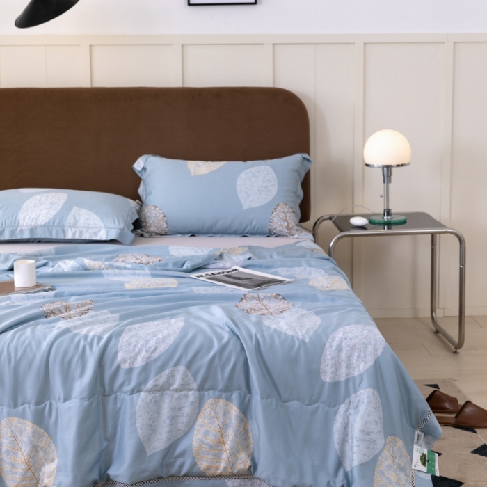 91家纺网 家纺一手货源 找家纺 棉生活家纺 2022新款莫代尔天丝夏被树影