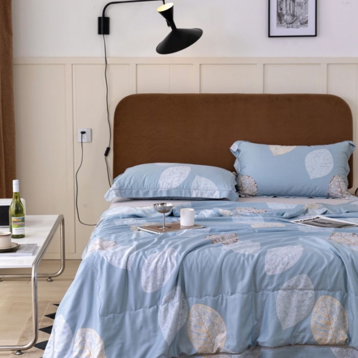 91家纺网 家纺一手货源 找家纺 棉生活家纺 2022新款莫代尔天丝夏被树影