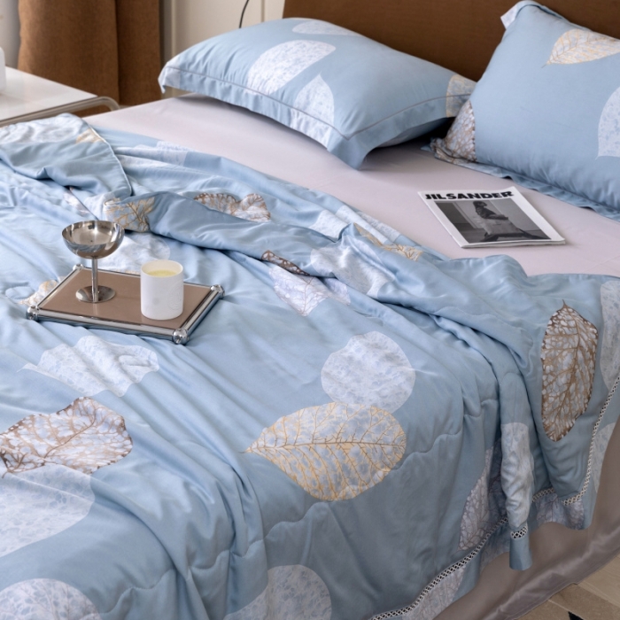 91家纺网 家纺一手货源 找家纺 棉生活家纺 2022新款莫代尔天丝夏被树影