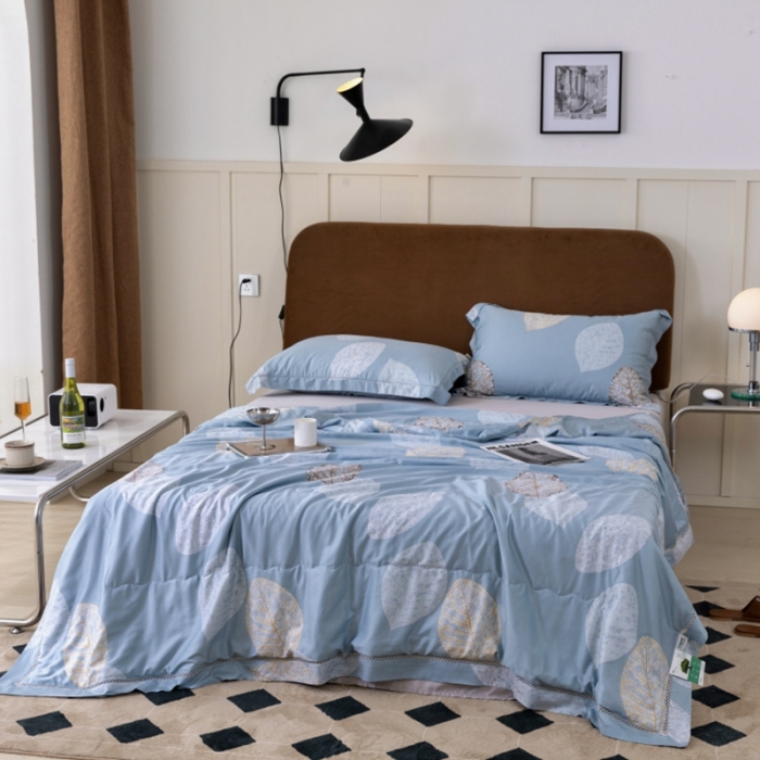 91家纺网 家纺一手货源 找家纺 棉生活家纺 2022新款莫代尔天丝夏被树影