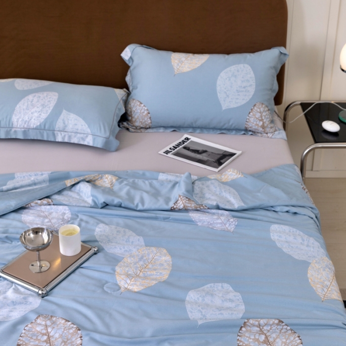 91家纺网 家纺一手货源 找家纺 棉生活家纺 2022新款莫代尔天丝夏被树影