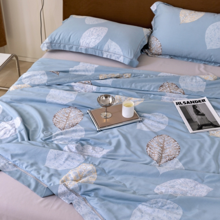 91家纺网 家纺一手货源 找家纺 棉生活家纺 2022新款莫代尔天丝夏被树影