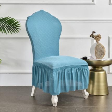 布卢姆沙发套2022新款金针提花纯色系列组合沙发套系列 椅子套 金提蓝