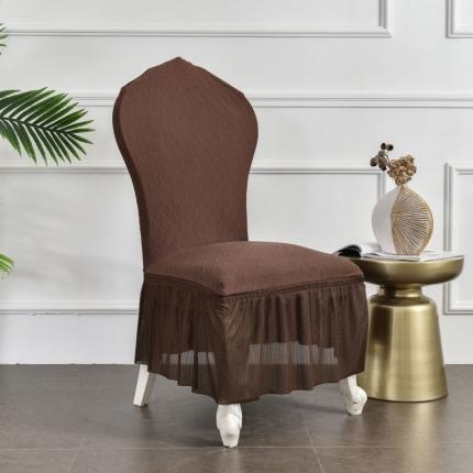 布卢姆沙发套2022新款金针提花纯色系列组合沙发套系列 椅子套 金提深咖