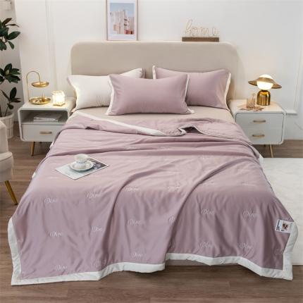 91家纺网 家纺一手货源 找家纺 （总）兄弟坊 2022新款水洗真丝双拼刺绣夏被