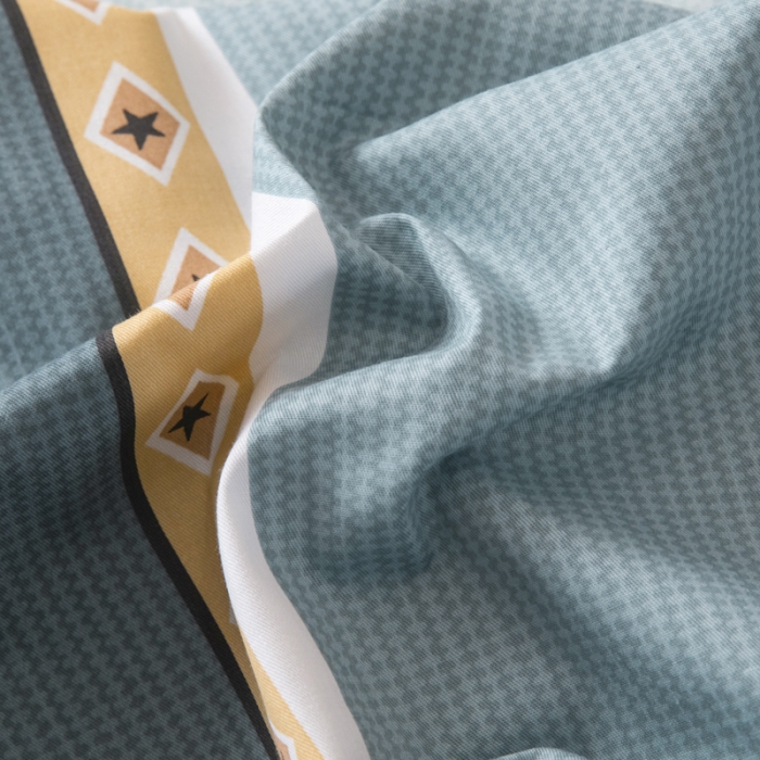 91家纺网 家纺一手货源 找家纺 锦罗绣 2024新款纯棉全棉13376印花单床笠 捷意一蓝