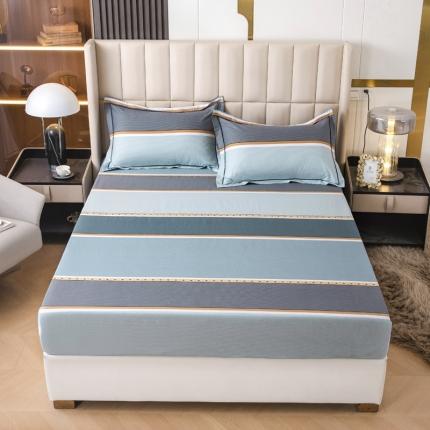 锦罗绣 2024新款纯棉全棉13376印花单床笠 捷意一蓝