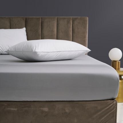 91家纺网 家纺一手货源 找家纺 顾家家居 2023新款60支LF兰静兰精天丝单品床笠 雅士灰