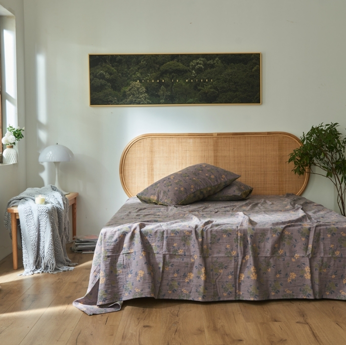 91家纺网 家纺一手货源 找家纺 （总）2022新款色织提花全棉双层纱四件套