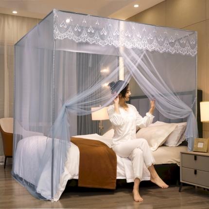 91家纺网 家纺一手货源 找家纺 （总）初心家纺 2025新宫廷落地加密单开门蚊帐-恋人心