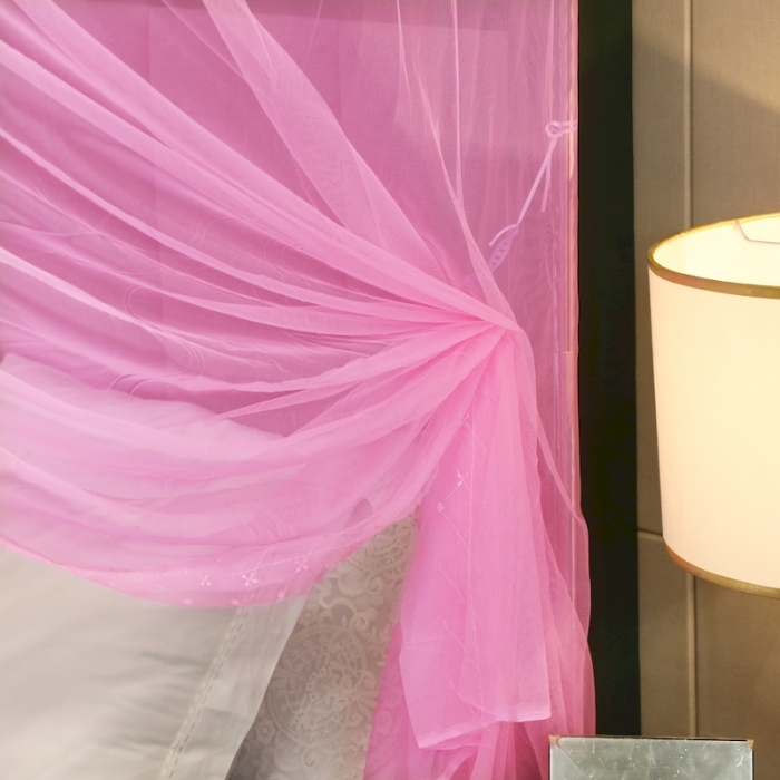 91家纺网 家纺一手货源 找家纺 初心家纺 2022新宫廷落地加密蚊帐-恋人心 恋人心粉色