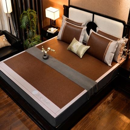 91家纺网 家纺一手货源 找家纺 （总）2022新款薰衣草清香席系列藤席凉席冰丝席竹席冰藤席