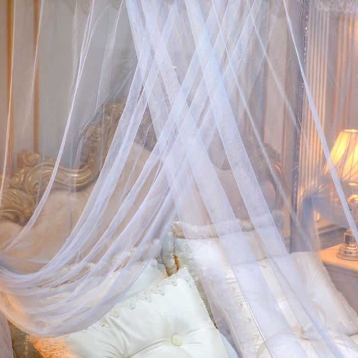 91家纺网 家纺一手货源 找家纺 初心家纺 2025新款欧式宫廷蕾丝落地蚊帐—繁花 繁花-灰