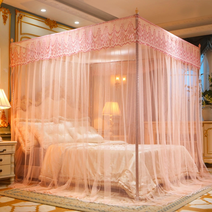 91家纺网 家纺一手货源 找家纺 初心家纺 2025新款欧式宫廷蕾丝落地蚊帐—繁花 繁花-玉