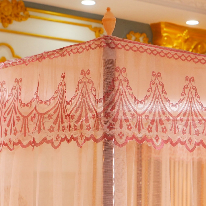 91家纺网 家纺一手货源 找家纺 初心家纺 2025新款欧式宫廷蕾丝落地蚊帐—繁花 繁花-玉