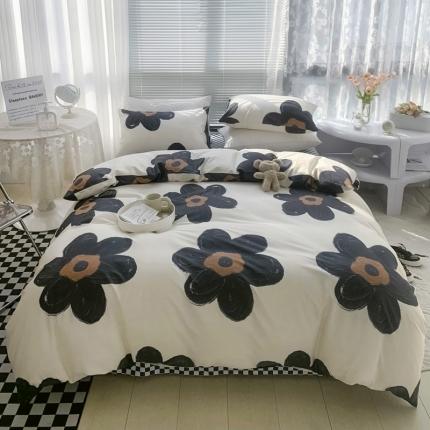 捌月2024新款13372全棉四件套玛奇朵系列 如歌