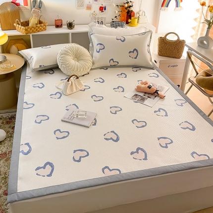 91家纺网 家纺一手货源 找家纺 （总）懒猫家纺 2022新款600D数码印花冰藤凉席