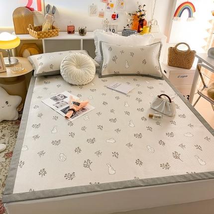 91家纺网 家纺一手货源 找家纺 （总）懒猫家纺 2022新款600D数码印花冰藤凉席