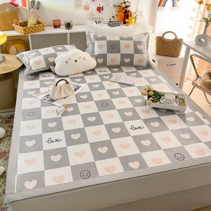 91家纺网 家纺一手货源 找家纺 （总）懒猫家纺 2022新款600D数码印花冰藤凉席