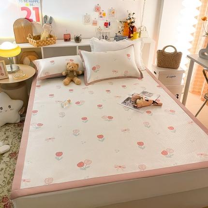 91家纺网 家纺一手货源 找家纺 （总）懒猫家纺 2022新款600D数码印花冰藤凉席