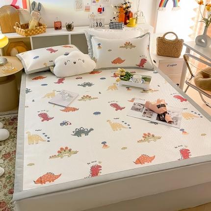 91家纺网 家纺一手货源 找家纺 （总）懒猫家纺 2022新款600D数码印花冰藤凉席